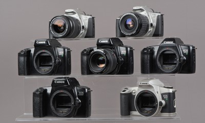 Lot 308 - A Tray of Canon EOS Cameras