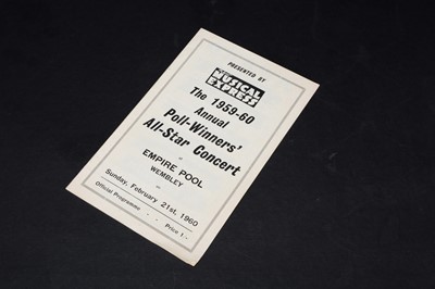 Lot 344 - New Musical Express Poll Winners Concert Programmes 1959-60