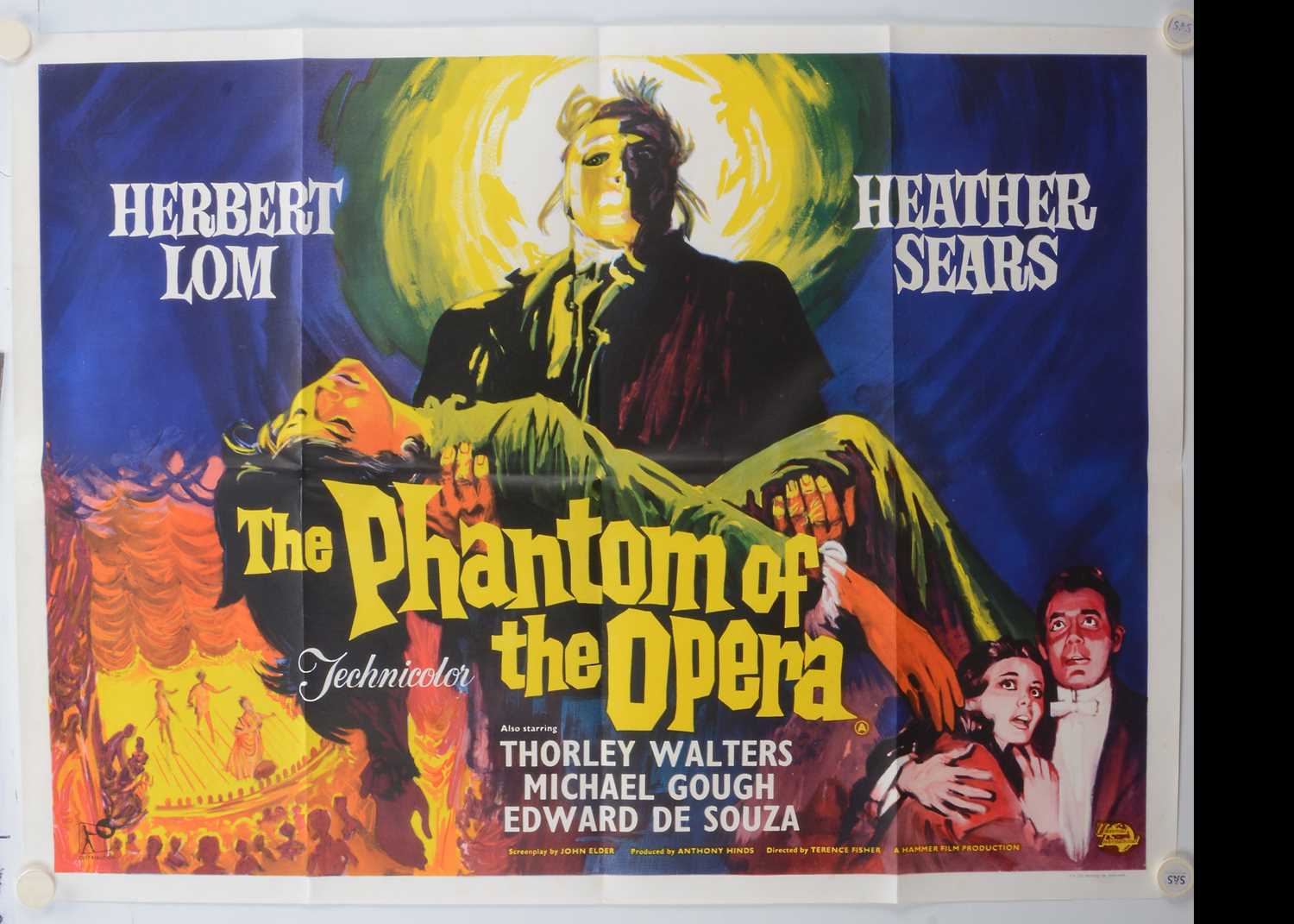 Lot 403 - The Phantom Of The Opera (1962) Quad Poster,