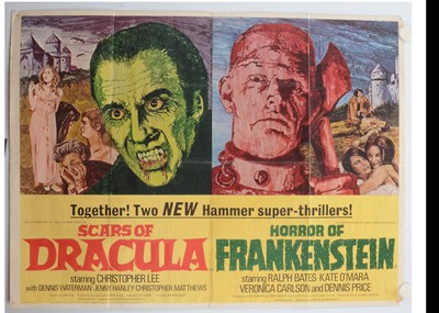 Lot 407 - Scars of Dracula / Horror of Frankenstein UK Quad Poster