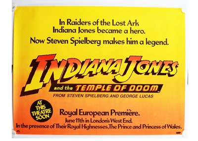 Lot 415 - Indiana Jones and The Temple Of Doom (1984) Quad Poster