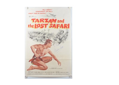 Lot 440 - Tarzan and the Lost Safari (1957) Us One Sheet / Signature