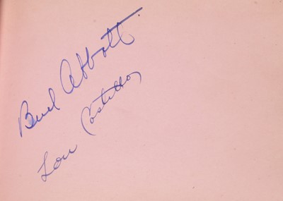 Lot 496 - Autograph Book / Judy Garland / Abbott and Costello / Chico Marx / Pele / Ingrid Bergman plus