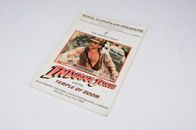 Lot 502 - Indiana Jones and The Temple Of Doom / Royal Film Performance Programme