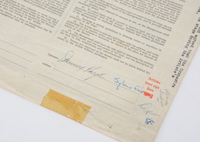Lot 504 - Danny Kaye Contract / Signature