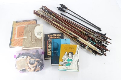 Lot 562 - Violin Bows / Books / Cases / Accessories