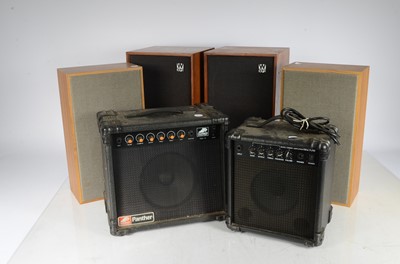 Lot 587 - Guitar Amps / Record Player / speakers