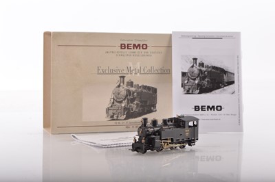 Lot 10 - Bemo Exclusive Metal Collection 2005 H0m Swiss Steam Tank Locomotive