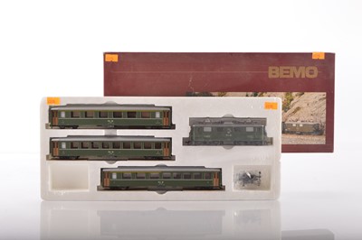 Lot 11 - Bemo HOe/HOm Swiss Electric Locomotive and Coach Pack