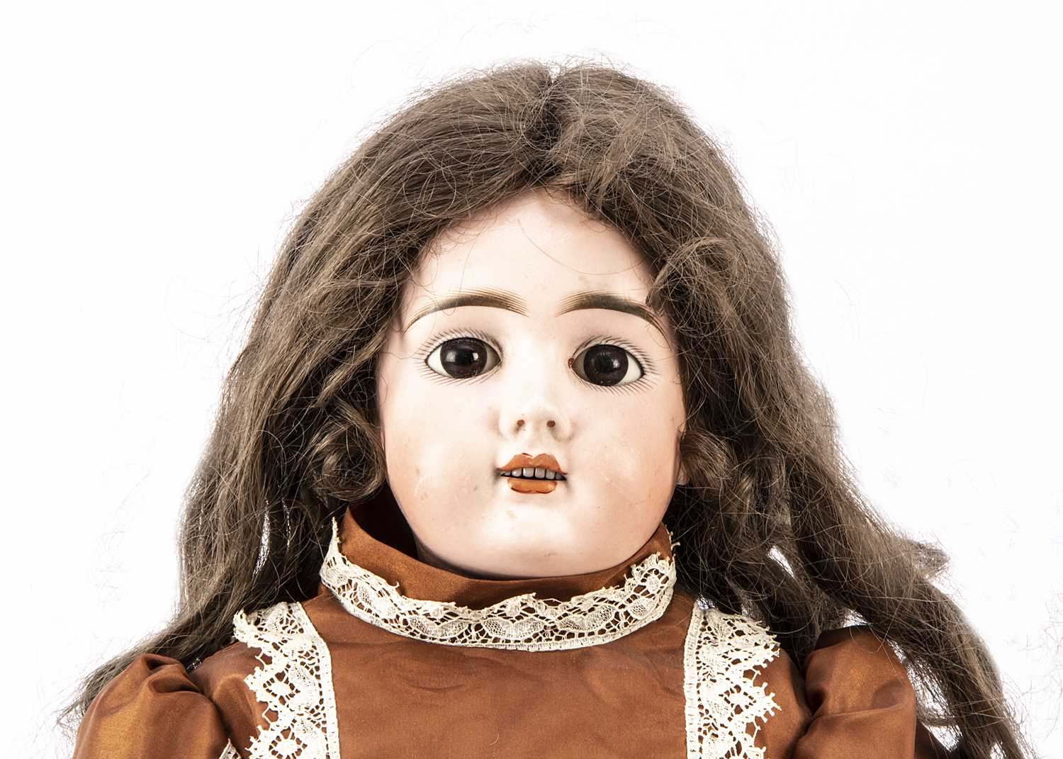 Lot 200 - A German bisque headed doll marked 350