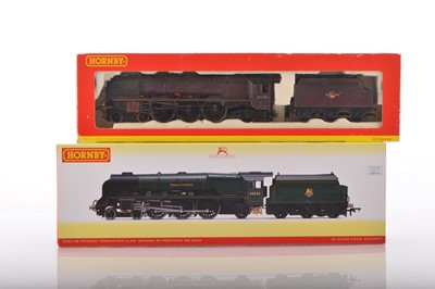 Lot 161 - Hornby 00 Gauge boxed BR Princess Coronation Class Locomotives and Tenders (2)