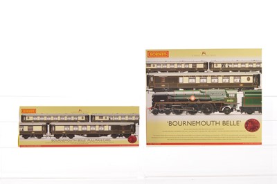 Lot 164 - Hornby 00 Gauge boxed Bournemouth Belle Train Pack and Coach Pack (2)