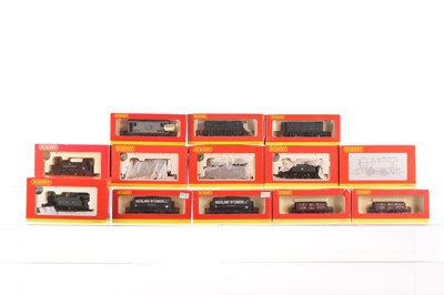 Lot 184 - Six Hornby 00 Gauge boxed 0-4-0 Industrial Steam Tank Locomotives and various Goods Rolling stock (13)