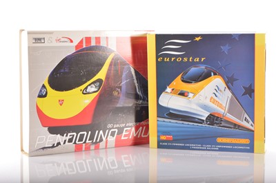 Lot 205 - Hornby 00 Gauge boxed Eurostar Train Pack and Dapol Virgin Pendolino EMU Train Pack (2)