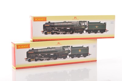 Lot 217 - Pair of Hornby 00 Gauge boxed BR green Britannia Class Steam Locomotives and Tenders (2)