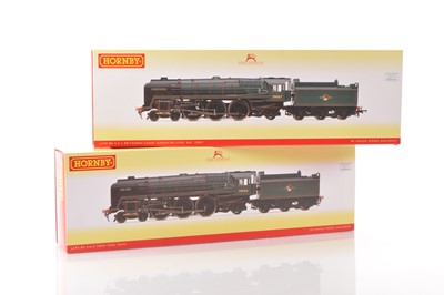 Lot 225 - Pair of Hornby 00 Gauge boxed BR green Britannia Class Steam Locomotives and Tenders (2)