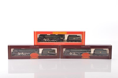 Lot 230 - Three Hornby Margate 00 Gauge boxed BR green Britannia Class Steam Locomotives and Tenders (3)