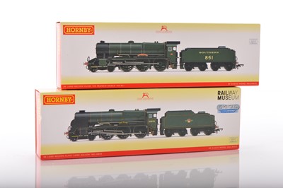 Lot 248 - Hornby 00 Gauge boxed BR and SR green Lord Nelson Class Locomotives and tenders one with sound (2)