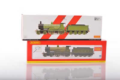 Lot 249 - Hornby 00 Gauge boxed LSWSR green Class T9 Greyhound Locomotives and tenders (2)