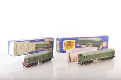 Lot 301 - Hornby-Dublo 00 Gauge 3-Rail BR green Diesel-Electric  Locomotives (2)