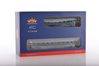 Lot 361 - Bachmann for Kernow MRC boxed 00 Gauge 32-640Z BR SR Premier Charter blue Class 438 (4TC) 4-Car EMU Unit 410 21DCC