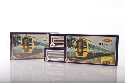 Lot 397 - Three Bachmann boxed 00 Gauge WYPTE Metro and Scot Rail Class 158 2-Car DMU Train Packs (2 Packs)