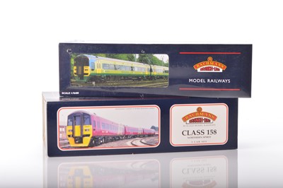 Lot 398 - Three Bachmann boxed 00 Gauge Northern Spirit TransPennine Express 3-Car  and Wessex Trains/Alphaline 2-Car Class 158 DMU Train Packs (2 Packs)