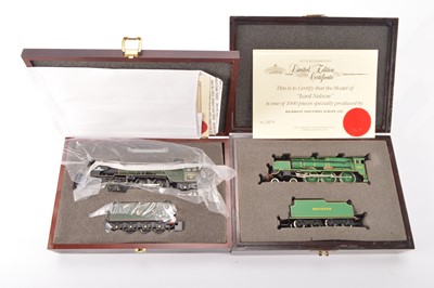 Lot 402 - Bachmann boxed 00 Gauge 'Tornado' and 'Lord Nelson'  Locomotives and Tenders in wooden presentation boxes (2)