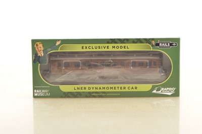 Lot 435 - Rapido Trains UK for Rails of Sheffield NRM boxed 00 Gauge 1934 LNER Teak Dynamometer Car No 23591