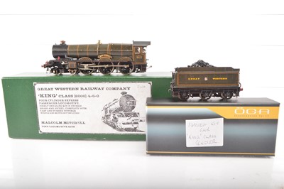 Lot 474 - A superb modified Malcolm Mitchell Kitbuilt 00 Gauge GWR lined green King Class 'King James I' 4-6-0 Locomotive and Tender