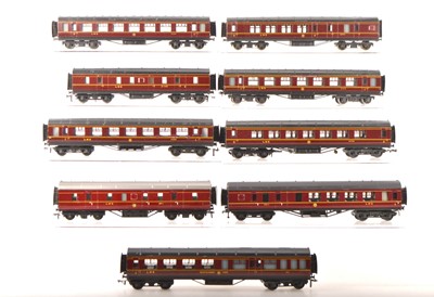 Lot 483 - Exley 00 Gauge unboxed LMS maroon Main Line Corridor and Suburban Coaches (13)