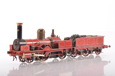 Lot 495 - EM Gauge Scratchbuilt LNWR Red 1848 No. 227 "Macs Mangle" Locomotive & Tender