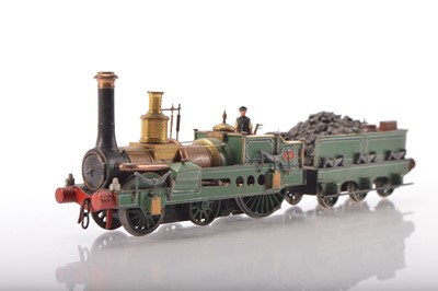 Lot 497 - Scratchbuilt EM Gauge 1848 Midland Railway Kitson Thompson & Hewitson Crampton 4-2-0 loco & tender