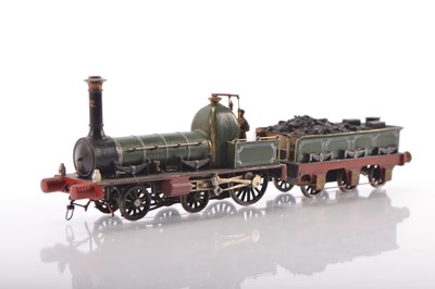 Lot 504 - EM Gauge Scratchbuilt South Eastern Railway Nasmyth "Crampton" 2-2-2 No. 92 Locomotive & Tender