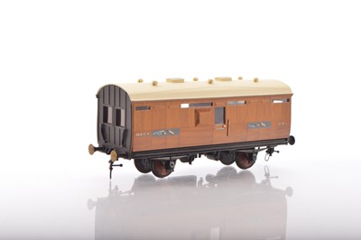 Lot 519 - Professionally made 00 Gauge Midland and Great Northern brown Guards van No 74 