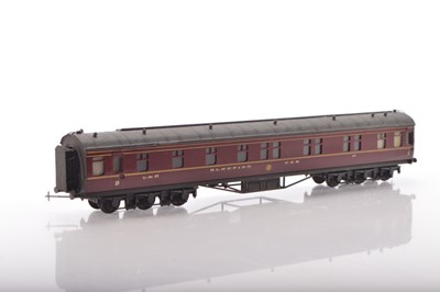 Lot 529 - Professionally made  00 Gauge LMS maroon 12-wheel 1st/3rd class Sleeping car No 712