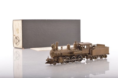 Lot 543 - Hallmark Models Inc Korea HO Gauge Colorado Midland Railway - Pikes Peak Route 4-6-0 unpainted brass Steam Locomotive and Tender  circa 1900