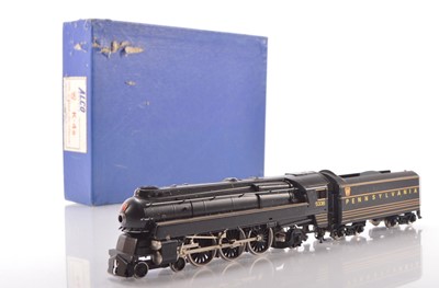 Lot 547 - Alco Models Japan HO Gauge S-128 Pennsylvania  lined black Class K4 Streamline circa 1940 4-6-2 No 5338 Locomotive and Tender