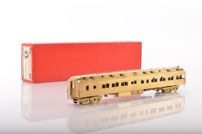 Lot 554 - Oriental Limited Japan HO Gauge Great Northern unpainted brass 1935 Empire Builder -Observation Lounge Coach (1012-1014)