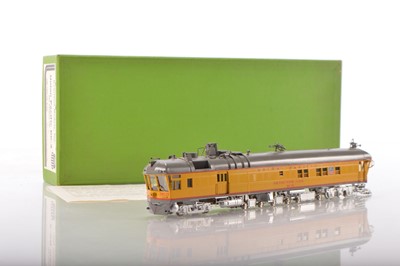 Lot 568 - Overland Models Inc Ajin Precision Korea HO Gauge Union Pacific yellow and grey DC-3 Rail Detector Car