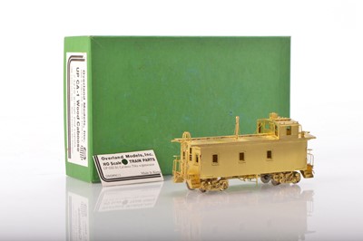 Lot 574 - Overland Models Inc Ajin Precision Korea HO Gauge OMI-1200 UP unpainted Brass CA-1 Wood Caboose