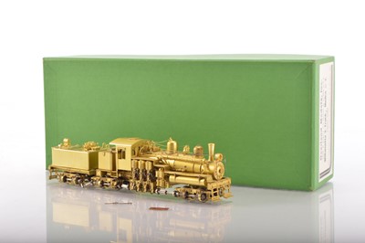 Lot 575 - Overland Models Inc MS  Models Korea HO Gauge OMI-1485 Willamette unpainted brass 3-Truck 0-4-4-0 Medco No 7 Shay Locomotive and 4- wheel Tender