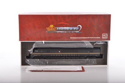 Lot 582 - Broadway Limited Paragon Series American HO Gauge DCC Sound 2096 Pennsylvania black with gold bands Baldwin Centipede 5821 Diesel Locomotive