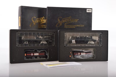 Lot 597 - Pair of Bachmann Spectrum American HO Gauge DCC on Board Chicago & Illinois Midland black Light 2-10-2 Steam Locomotives and Tenders (2)