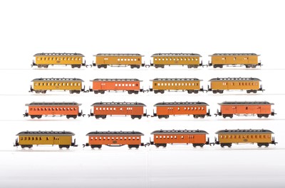 Lot 624 - Pocher unboxed American HO Gauge Western and Atlantic and Virginia and Truckee Railroads Old Timer Coaches (16)