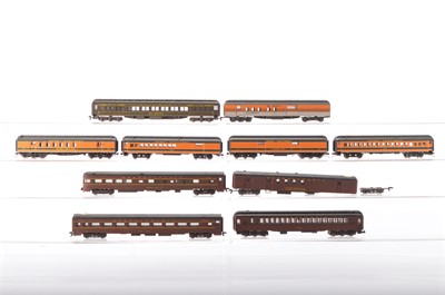 Lot 629 - Ten Rivarossi unboxed American HO Gauge various Railroads  Coaches (10)