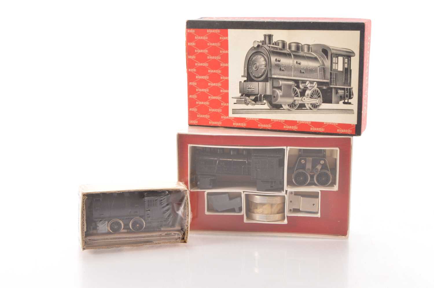 Lot 639 - Rivarossi boxed American HO Gauge unmade kit B&O Class  SM 0-4-0 Saddle Tank Locomotive and simpler kitbuilt version (2)