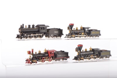 Lot 645 - Rivarossi unboxed American HO Gauge 4-4-0  and 4-6-0 Wild West style steam Locomotives and Tenders (4)