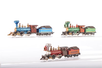 Lot 648 - Three Rivarossi unboxed American HO Gauge hand finished Wild West 2-6-0 prototype colours Steam Locomotives and Tenders (3)