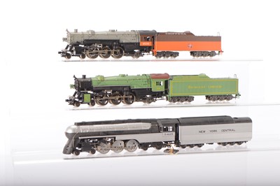 Lot 649 - Rivarossi unboxed American HO Gauge Hudson 4-6-4 and Pacific 4-6-2 Steam Locomotives and Tenders (3)